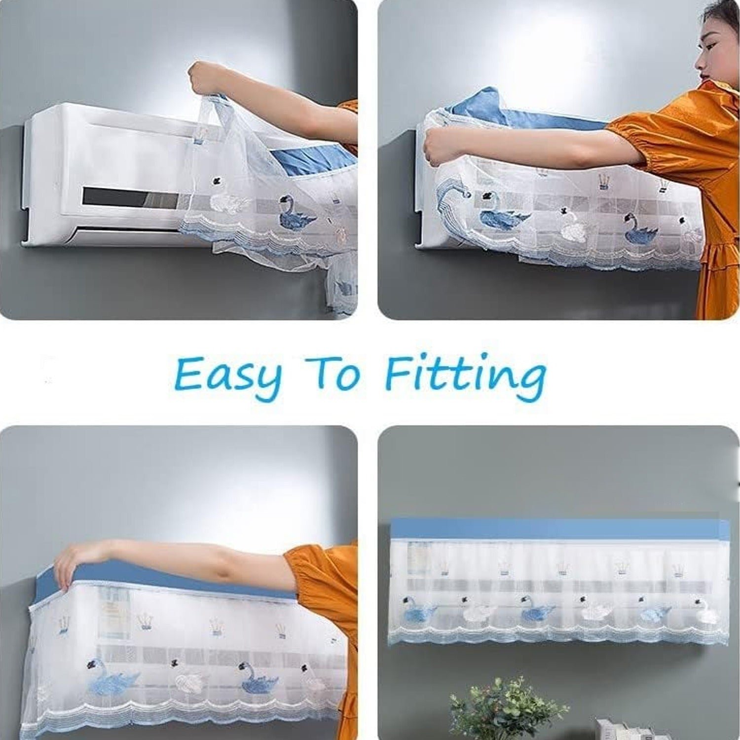 Folding Split AC Dust Cover – Washable, Dustproof (1 Pc, approx 1 Ton) - Shivani Jaswal Folding Split AC Dust Cover – Washable, Dustproof (1 Pc, approx 1 Ton)