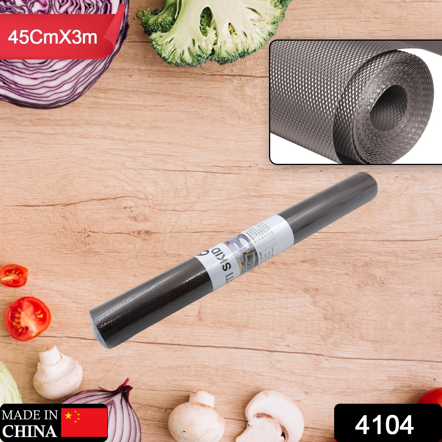 Multipurpose Anti-Slip Mat Liner Roll for Kitchen, Bathroom, Fridge & Shelves (45cmx3m) - Shivani Jaswal Multipurpose Anti-Slip Mat Liner Roll for Kitchen, Bathroom, Fridge & Shelves (45cmx3m)