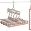 Anti-Skid Plastic 9-Holes Magic Wardrobe Folding Hangers