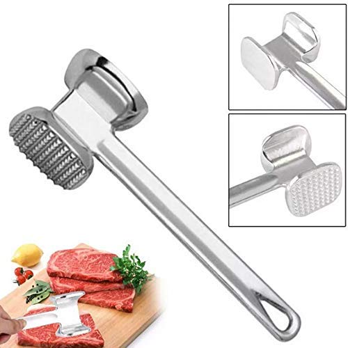 Double Sided Beef Steak Mallet (Aluminum): Meat Tenderizer Hammer - Shivani Jaswal Double Sided Beef Steak Mallet (Aluminum): Meat Tenderizer Hammer