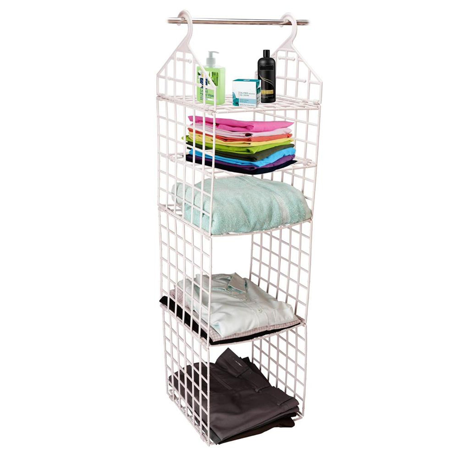 Multipurpose 5 Layer Folding Clothes Storage Racks||Closet for Students Wardrobe Shelves Socks, Scarf, t-Shirt, etc||Hanging Organizer Storage Holders & Racks - Shivani Jaswal Multipurpose 5 Layer Folding Clothes Storage Racks||Closet for Students Wardrobe Shelves Socks, Scarf, t-Shirt, etc||Hanging Organizer Storage Holders & Racks
