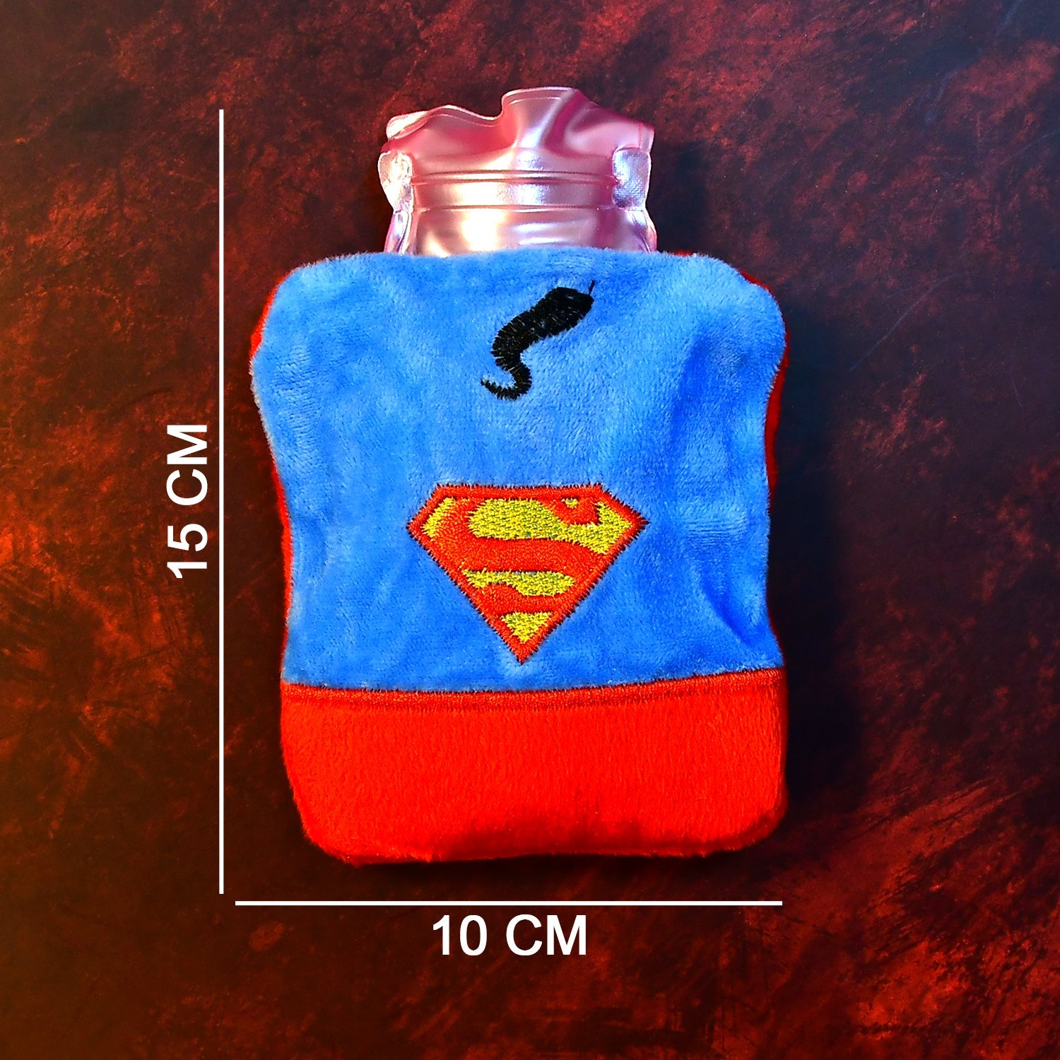 Superman Print Small Hot Water Bag with Cover for Pain Relief - Shivani Jaswal Superman Print Small Hot Water Bag with Cover for Pain Relief