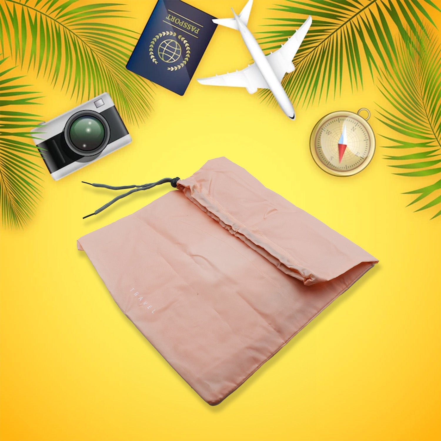 Travel Storage Bag Set – Waterproof Nylon Drawstring Organizers for Clothes & Shoes (4 Pc) - Shivani Jaswal Travel Storage Bag Set – Waterproof Nylon Drawstring Organizers for Clothes & Shoes (4 Pc)