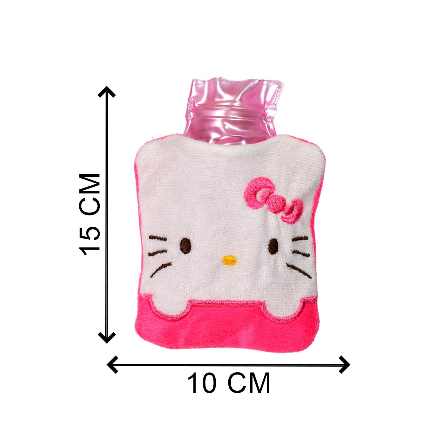 Pink Hello Kitty Small Hot Water Bag with Cover for Pain Relief - Shivani Jaswal Pink Hello Kitty Small Hot Water Bag with Cover for Pain Relief
