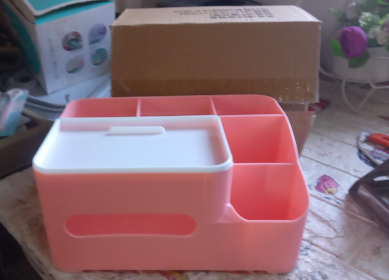 6-Compartment Desk Organizer – Multi-Function Storage for Tissue, Stationery, Remote & Mobile (Home/Office) - Shivani Jaswal 6-Compartment Desk Organizer – Multi-Function Storage for Tissue, Stationery, Remote & Mobile (Home/Office)