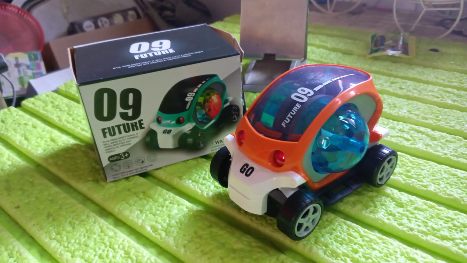 360° Rotating Stunt Car Toy – Bump & Go with 4D Lights, Music & Disco Ball (1 Pc, Battery Not Included) - Shivani Jaswal 360° Rotating Stunt Car Toy – Bump & Go with 4D Lights, Music & Disco Ball (1 Pc, Battery Not Included)