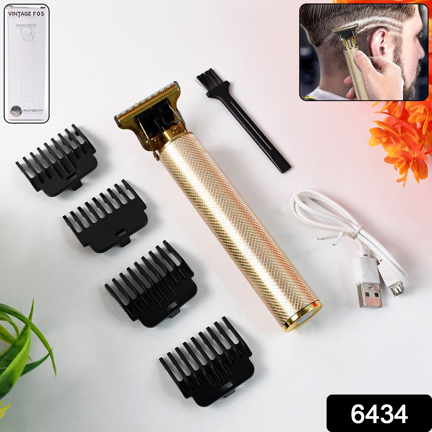 Men's Hair Trimmer & Beard Clipper with 4 Adjustable Blades & Cleaning Brush, Hair accessories - Shivani Jaswal Men's Hair Trimmer & Beard Clipper with 4 Adjustable Blades & Cleaning Brush, Hair accessories