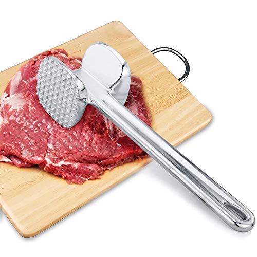 Double Sided Beef Steak Mallet (Aluminum): Meat Tenderizer Hammer - Shivani Jaswal Double Sided Beef Steak Mallet (Aluminum): Meat Tenderizer Hammer