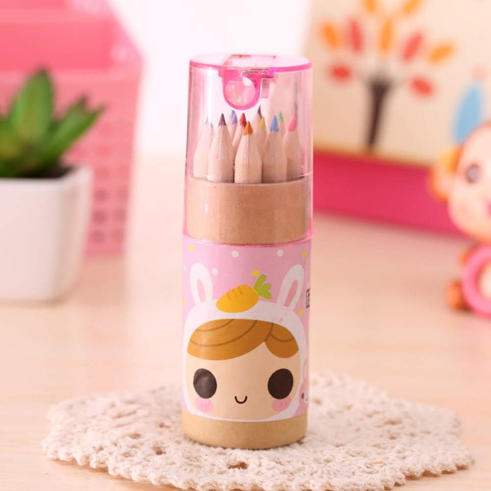 12 Mini Colouring Pencils with Sharpener, Kids Drawing Set for School & Sketching - Shivani Jaswal 12 Mini Colouring Pencils with Sharpener, Kids Drawing Set for School & Sketching