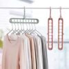 Anti-Skid Plastic 9-Holes Magic Wardrobe Folding Hangers