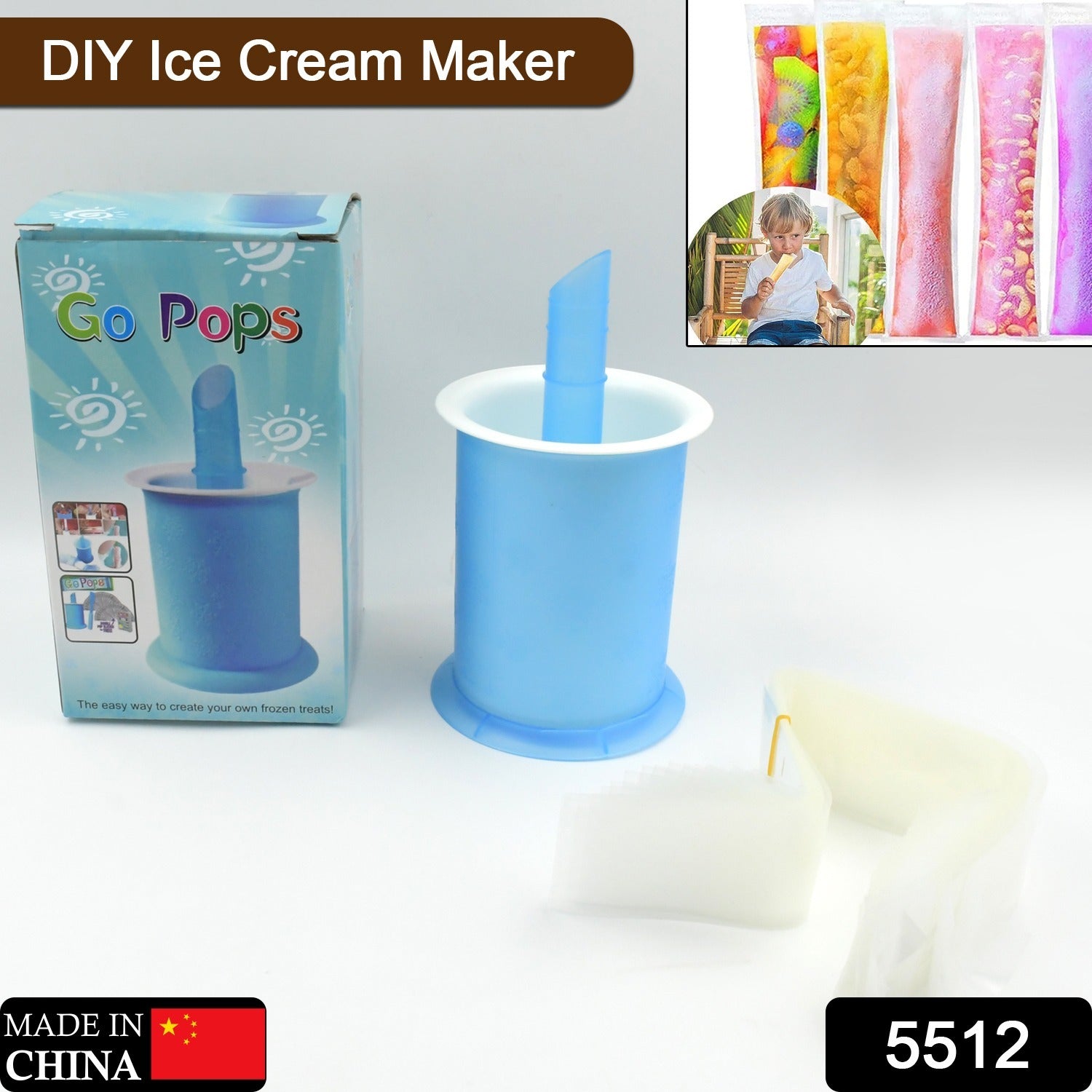 DIY Manual Popsicle Maker – Reusable Ice Cream Mold (Approx 20 Pcs Packing Bag) - Shivani Jaswal DIY Manual Popsicle Maker – Reusable Ice Cream Mold (Approx 20 Pcs Packing Bag)