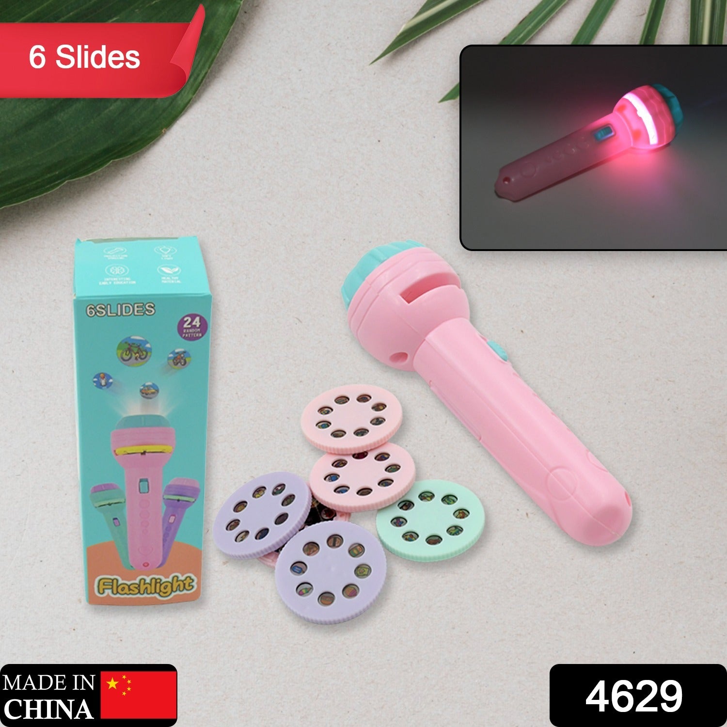 Mini Slide Projector for Kids with 6 Slide and Animated Pattern, Flashlight Torch for Kids, Projector Torch, Educational Learning Toy, Education Learning For Girls & boy - Shivani Jaswal Mini Slide Projector for Kids with 6 Slide and Animated Pattern, Flashlight Torch for Kids, Projector Torch, Educational Learning Toy, Education Learning For Girls & boy