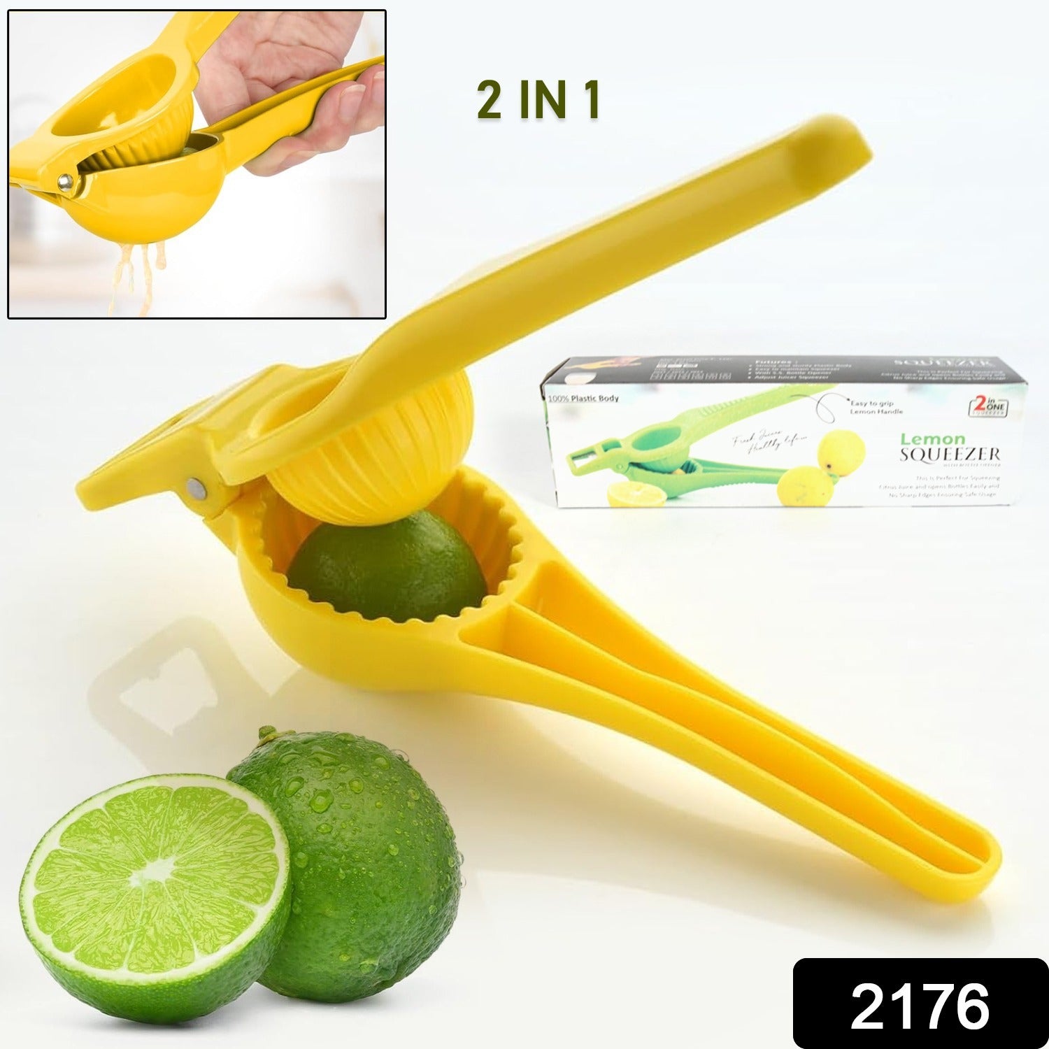 Kitchen 2 in 1 Unbreakable Lemon Squeezer and Bottle Opener (1 Pc) - Shivani Jaswal Kitchen 2 in 1 Unbreakable Lemon Squeezer and Bottle Opener (1 Pc)