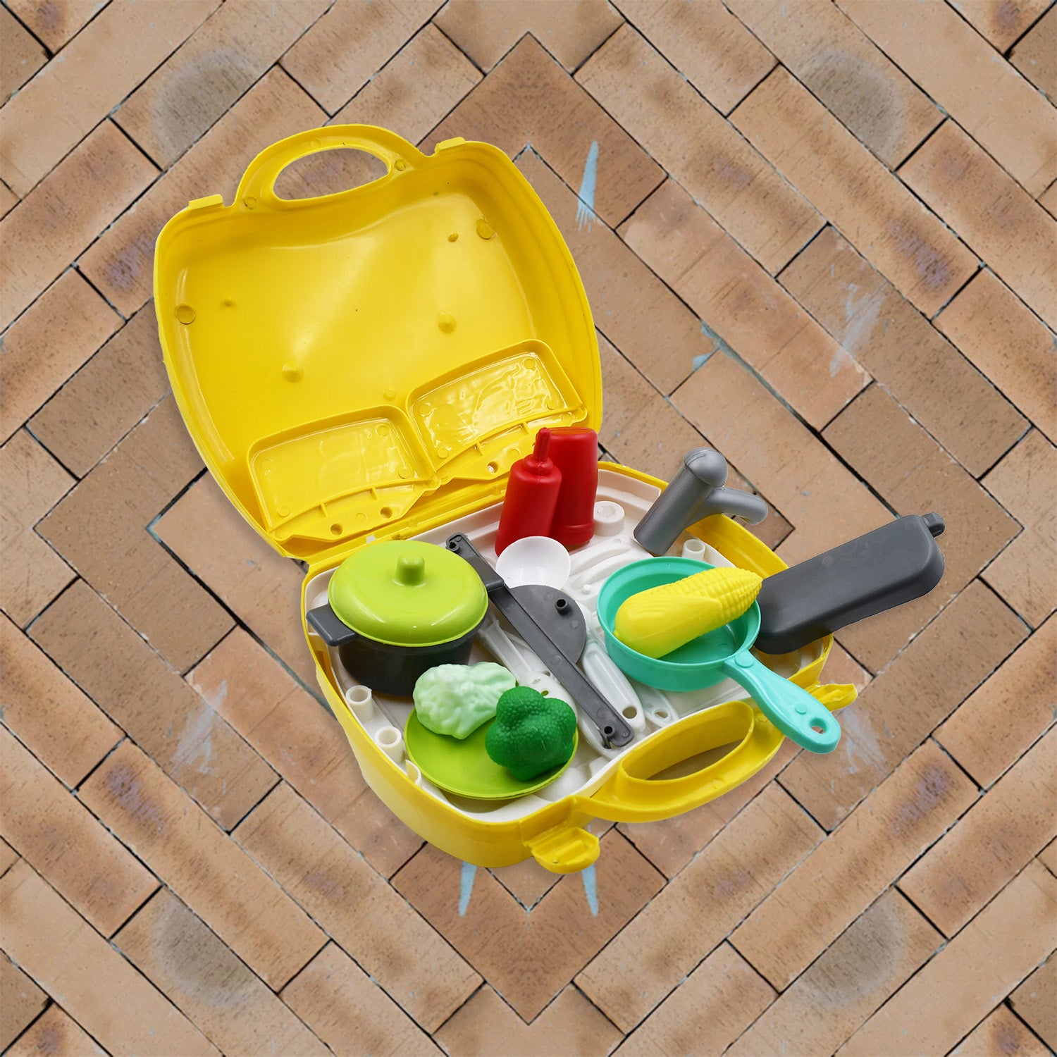 Cooking Toy Plastic Kids Cooking School Play Set (26 Pc Set) - Shivani Jaswal Cooking Toy Plastic Kids Cooking School Play Set (26 Pc Set)