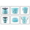 PLASTIC BATHROOM ACCESSORIES SET 6 PCS BATH SET BATHROOM BUCKET WITH DUSTBIN MUG, STOOL, SOAP CASE,TUB