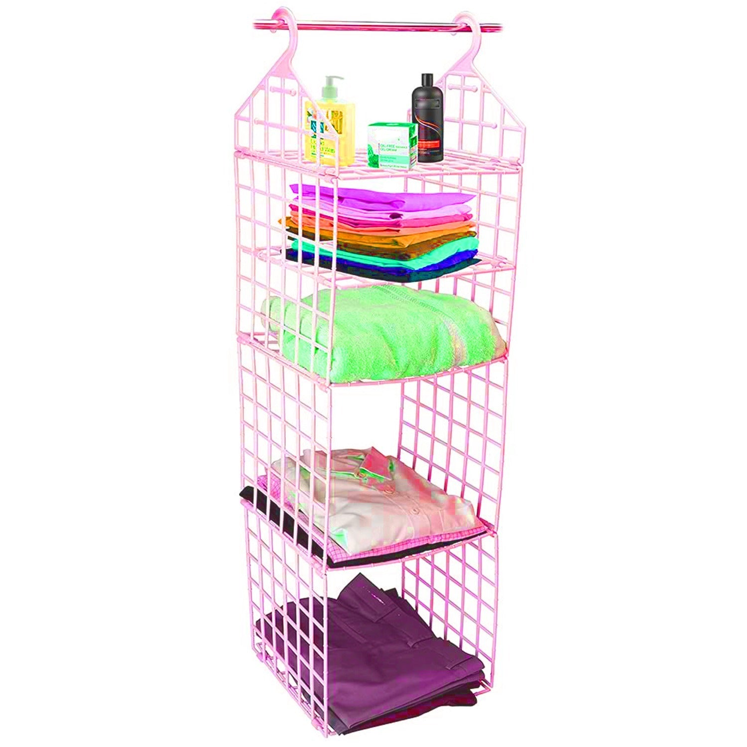 Multipurpose 5 Layer Folding Clothes Storage Racks||Closet for Students Wardrobe Shelves Socks, Scarf, t-Shirt, etc||Hanging Organizer Storage Holders & Racks - Shivani Jaswal Multipurpose 5 Layer Folding Clothes Storage Racks||Closet for Students Wardrobe Shelves Socks, Scarf, t-Shirt, etc||Hanging Organizer Storage Holders & Racks