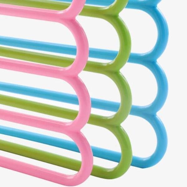 5 in 1 Multipurpose Plastic Hanger, Assorted (5-Layer) - Shivani Jaswal 5 in 1 Multipurpose Plastic Hanger, Assorted (5-Layer)