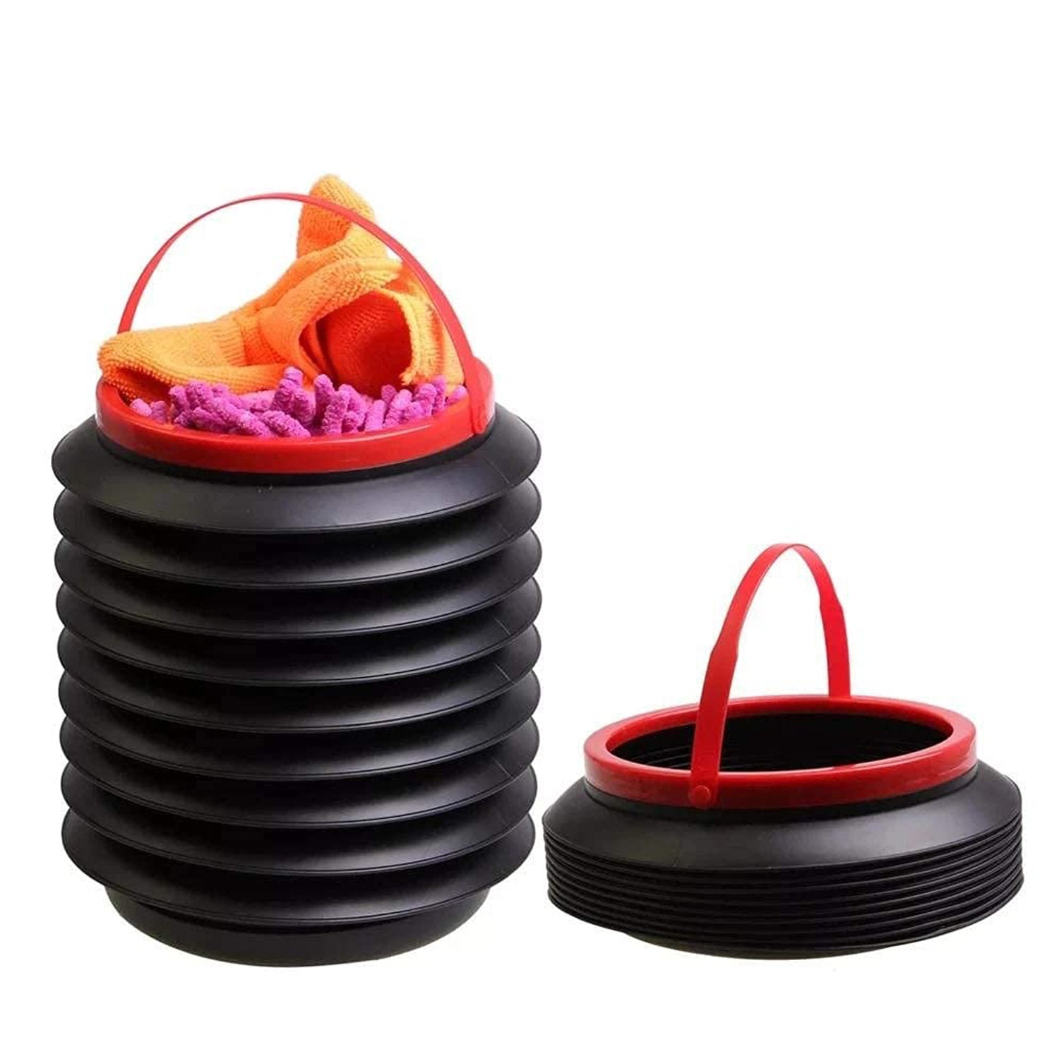 Foldable Storage Bucket , Water Container & Dustbin Multiuse Bucket For Home , Car & Kitchen Use Bucket - Shivani Jaswal Foldable Storage Bucket , Water Container & Dustbin Multiuse Bucket For Home , Car & Kitchen Use Bucket