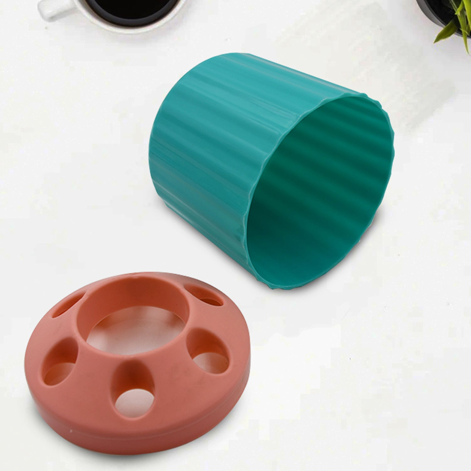 Plastic Round Multi-Purpose Toothpaste Stationary Pen Pencil Holder, Mini Desk Office Desktop Stationery Organizer Bathroom Shelves for Adults Multifunctional (1 Pc) - Shivani Jaswal Plastic Round Multi-Purpose Toothpaste Stationary Pen Pencil Holder, Mini Desk Office Desktop Stationery Organizer Bathroom Shelves for Adults Multifunctional (1 Pc)