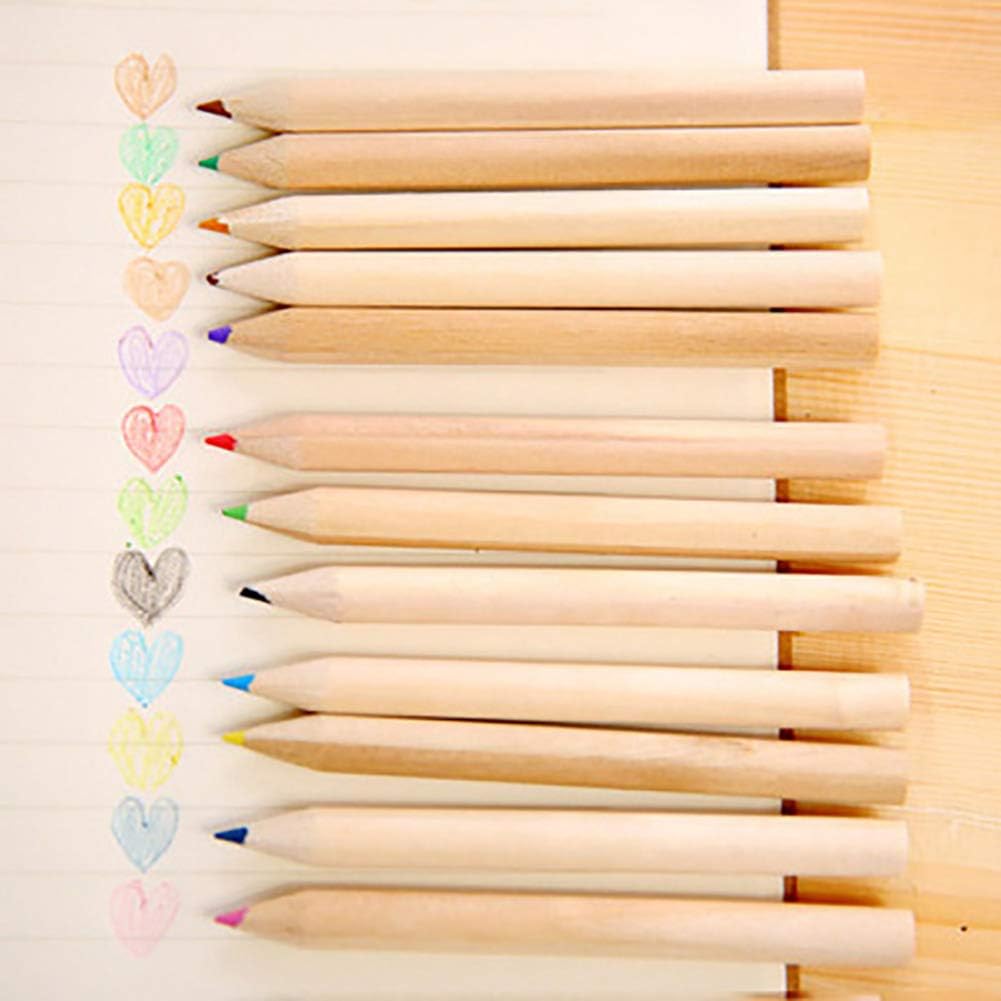 12 Mini Colouring Pencils with Sharpener, Kids Drawing Set for School & Sketching - Shivani Jaswal 12 Mini Colouring Pencils with Sharpener, Kids Drawing Set for School & Sketching