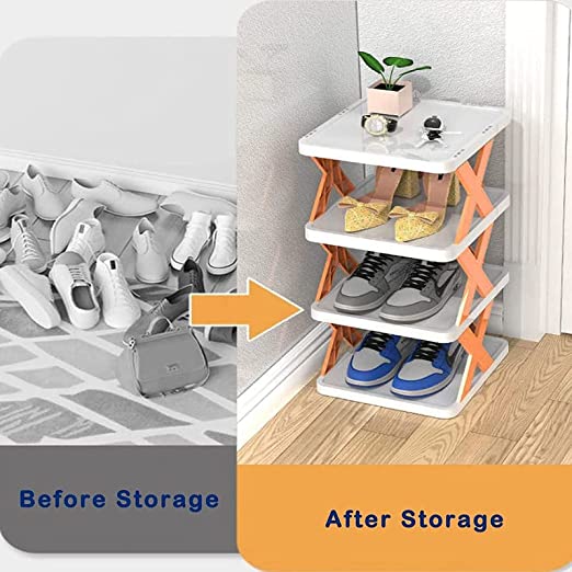 4 LAYER SHOES STAND, SHOE TOWER RACK SUIT FOR SMALL SPACES, CLOSET, SMALL ENTRYWAY, EASY ASSEMBLY AND STABLE IN STRUCTURE, CORNER STORAGE CABINET FOR SAVING SPACE - Shivani Jaswal 4 LAYER SHOES STAND, SHOE TOWER RACK SUIT FOR SMALL SPACES, CLOSET, SMALL ENTRYWAY, EASY ASSEMBLY AND STABLE IN STRUCTURE, CORNER STORAGE CABINET FOR SAVING SPACE