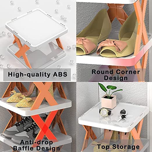 4 LAYER SHOES STAND, SHOE TOWER RACK SUIT FOR SMALL SPACES, CLOSET, SMALL ENTRYWAY, EASY ASSEMBLY AND STABLE IN STRUCTURE, CORNER STORAGE CABINET FOR SAVING SPACE - Shivani Jaswal 4 LAYER SHOES STAND, SHOE TOWER RACK SUIT FOR SMALL SPACES, CLOSET, SMALL ENTRYWAY, EASY ASSEMBLY AND STABLE IN STRUCTURE, CORNER STORAGE CABINET FOR SAVING SPACE