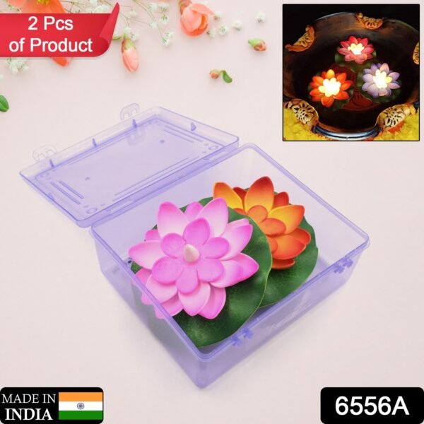 Smokeless LED Lotus Candles (2 Pc): Indoor/Outdoor DÃƒÂ©cor