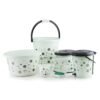 PLASTIC BATHROOM ACCESSORIES SET 6 PCS BATH SET BATHROOM BUCKET WITH DUSTBIN MUG, STOOL, SOAP CASE,TUB
