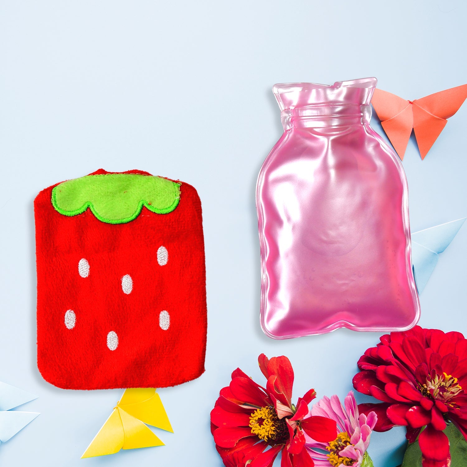 Strawberry Design Relief: Mini Hot Water Bag for Neck & Shoulders - Shivani Jaswal Strawberry Design Relief: Mini Hot Water Bag for Neck & Shoulders