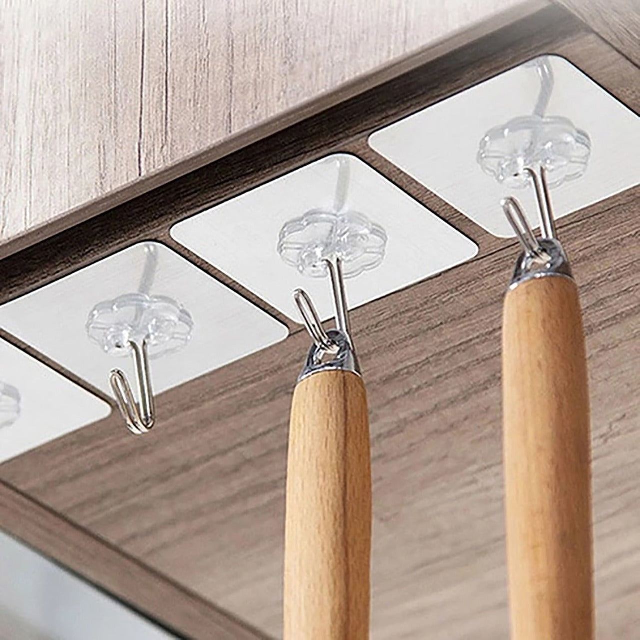100PC MULTIPURPOSE STRONG SMALL STAINLESS STEEL ADHESIVE WALL HOOKS - Shivani Jaswal 100PC MULTIPURPOSE STRONG SMALL STAINLESS STEEL ADHESIVE WALL HOOKS