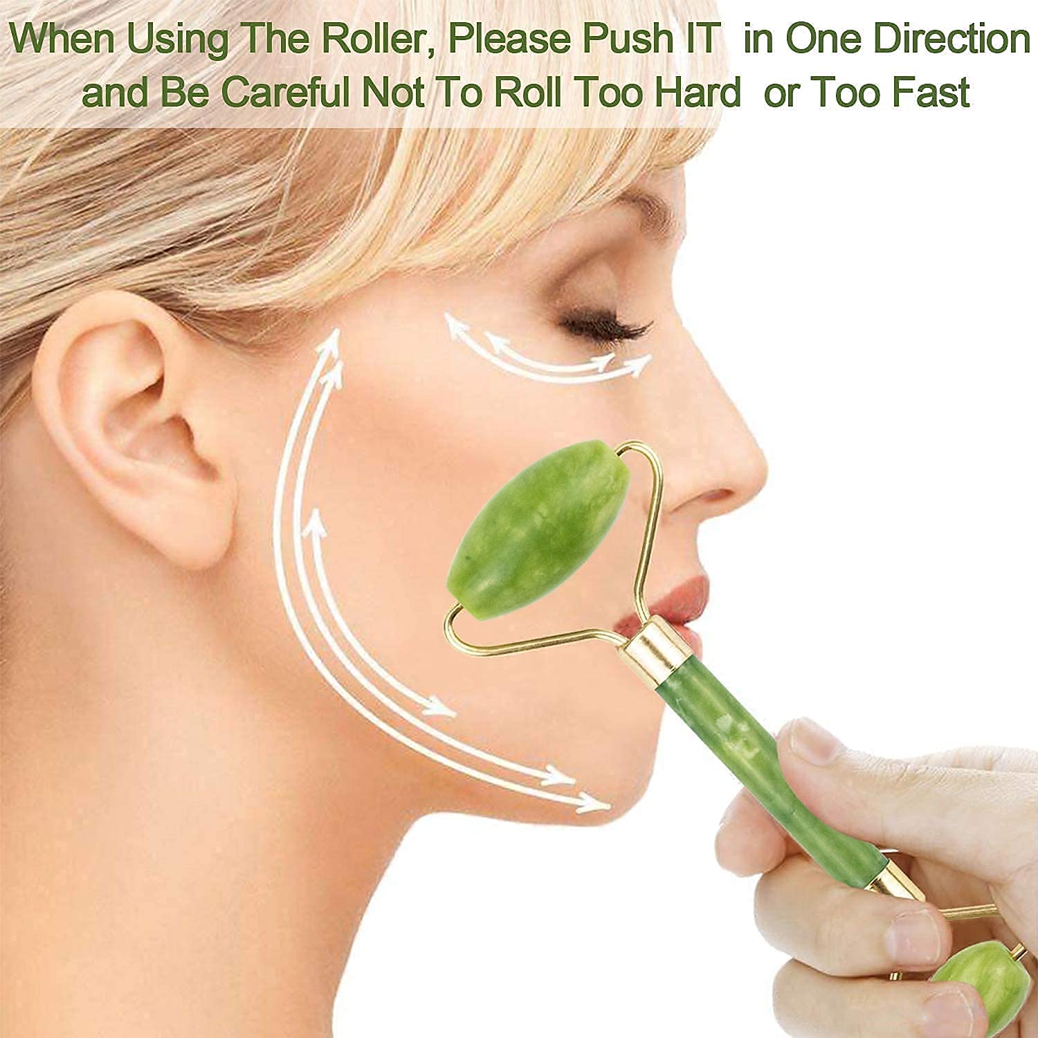 Jade Roller & Gua Sha Set – Natural Face Massager for Anti-Aging, Glowing Skin & Face Shaping (1 Pc) - Shivani Jaswal Jade Roller & Gua Sha Set – Natural Face Massager for Anti-Aging, Glowing Skin & Face Shaping (1 Pc)
