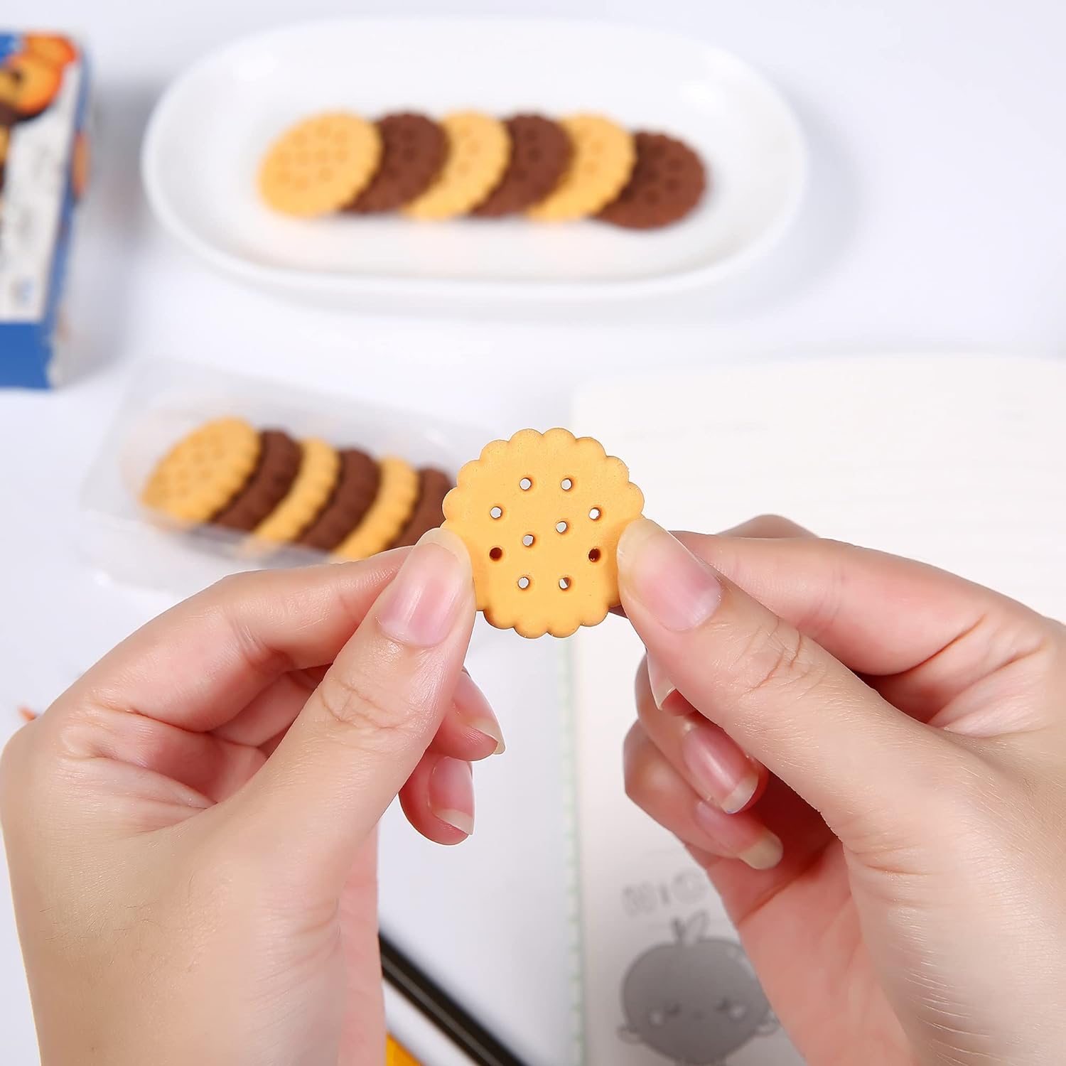 Biscuit-Shaped Erasers | Fun Rubber Stationery for Kids | Creative Birthday Gift Toy (6 Pcs Set) - Shivani Jaswal Biscuit-Shaped Erasers | Fun Rubber Stationery for Kids | Creative Birthday Gift Toy (6 Pcs Set)