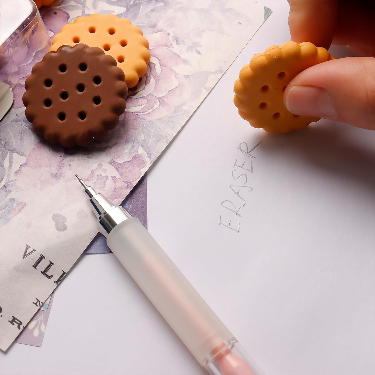 Biscuit-Shaped Erasers | Fun Rubber Stationery for Kids | Creative Birthday Gift Toy (6 Pcs Set) - Shivani Jaswal Biscuit-Shaped Erasers | Fun Rubber Stationery for Kids | Creative Birthday Gift Toy (6 Pcs Set)