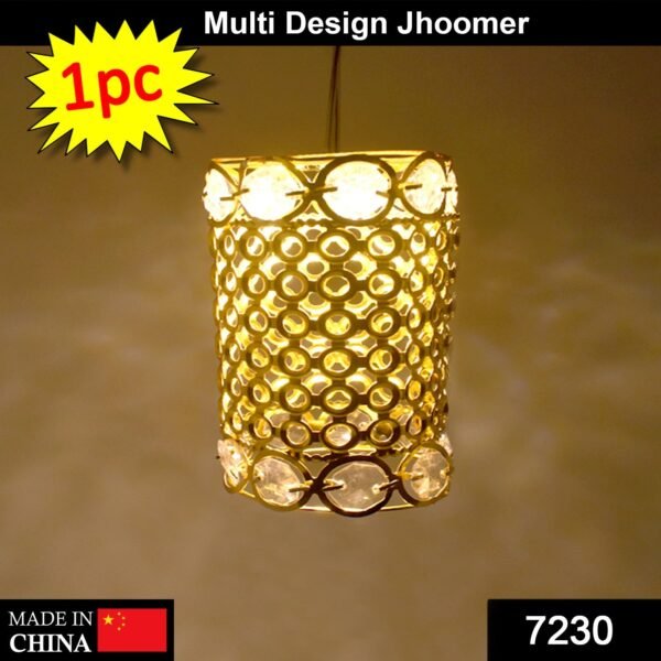Antique Golden Jhoomer Chandelier â€“ Diwali & Christmas Decor (1 Pc)