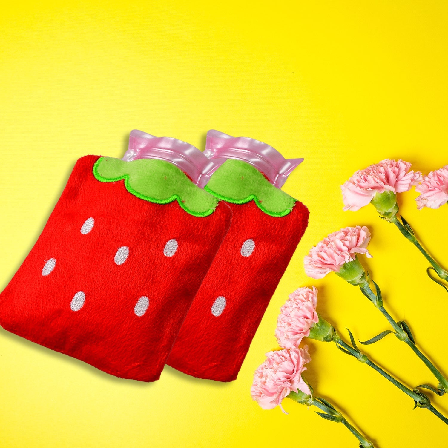 Strawberry Design Relief: Mini Hot Water Bag for Neck & Shoulders - Shivani Jaswal Strawberry Design Relief: Mini Hot Water Bag for Neck & Shoulders