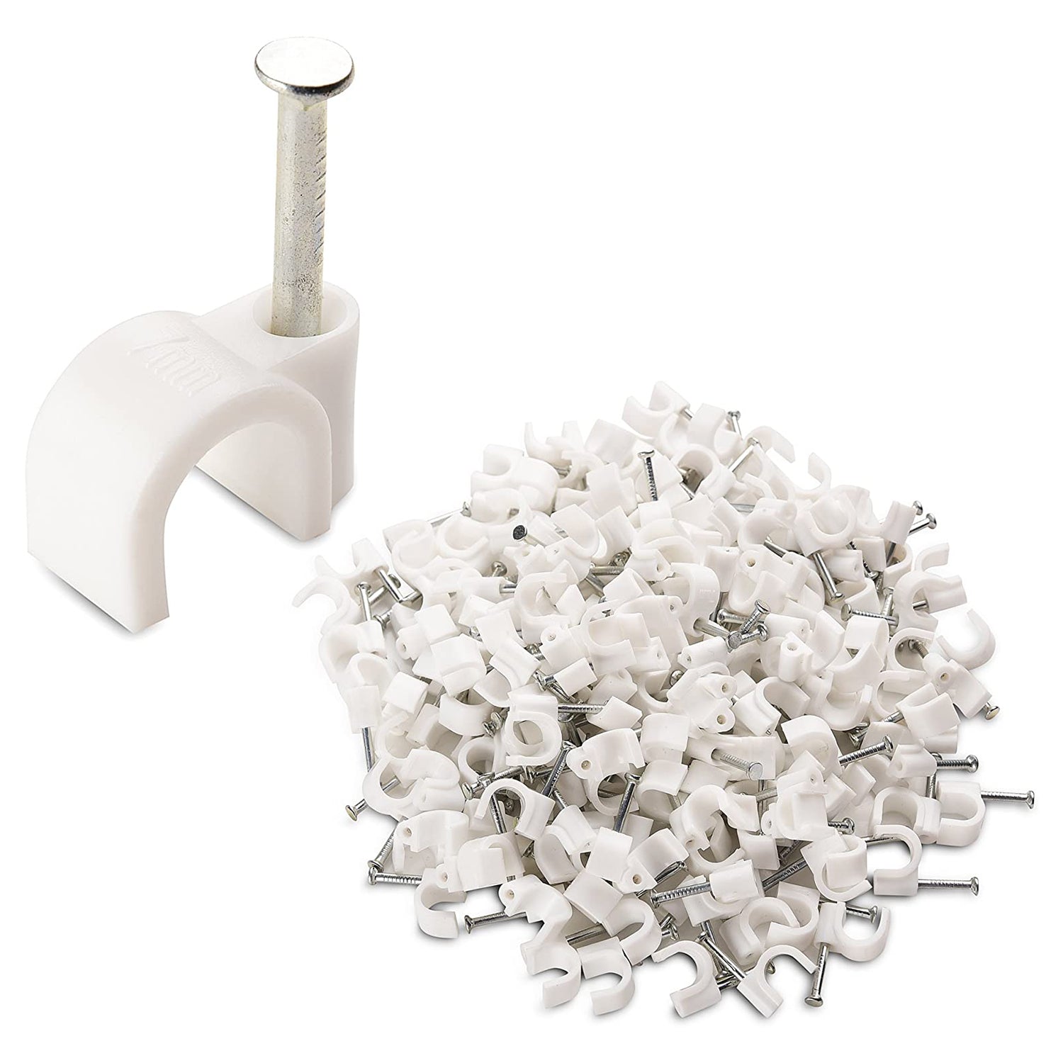 100 Pc 6 MM Cable Clip used in all kinds of wires to make them stuck and holded in walls etc. - Shivani Jaswal 100 Pc 6 MM Cable Clip used in all kinds of wires to make them stuck and holded in walls etc.