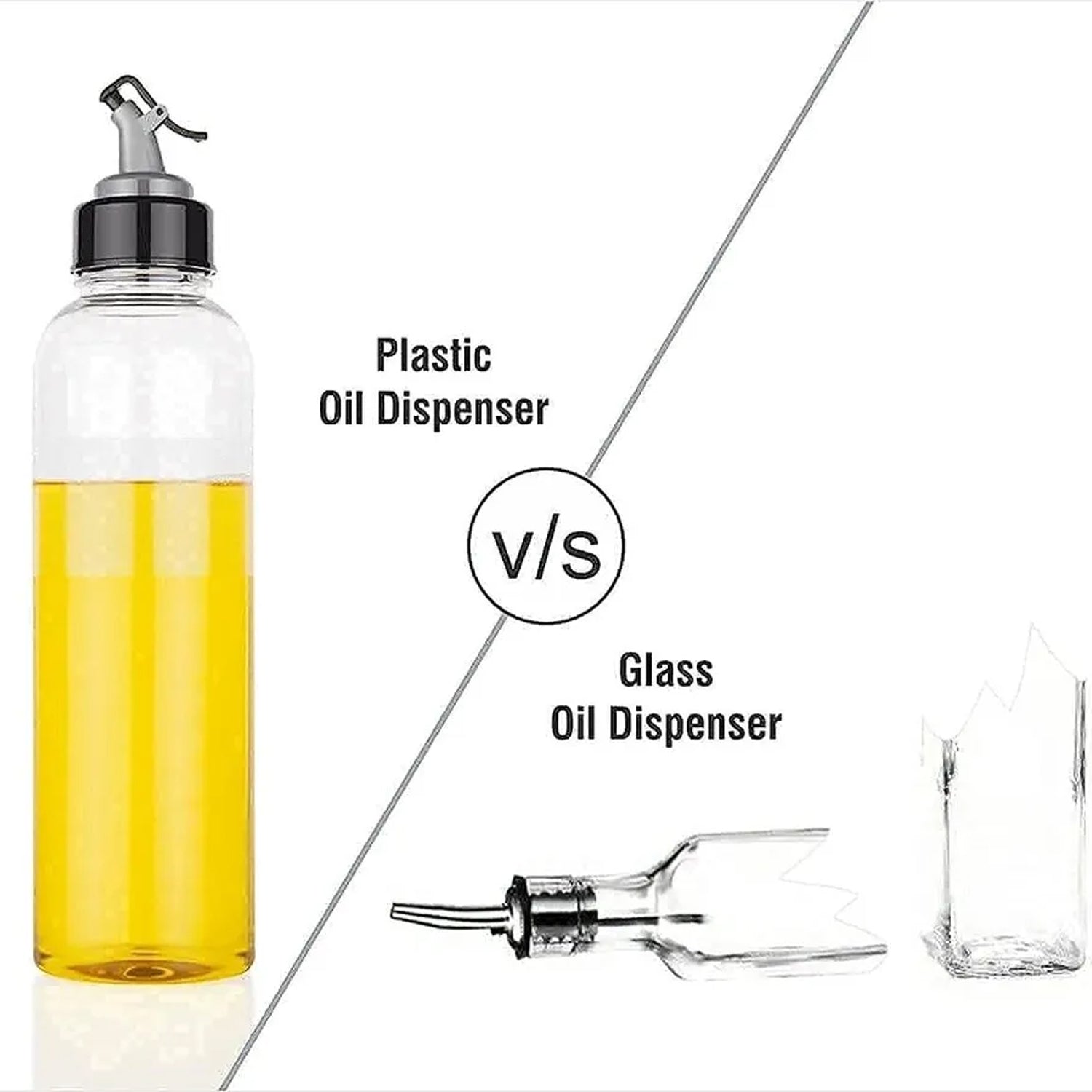 1ltr Plastic Oil Dispenser With Lid - Clear, Drip Free Spout, Controlled Use. - Shivani Jaswal 1ltr Plastic Oil Dispenser With Lid - Clear, Drip Free Spout, Controlled Use.