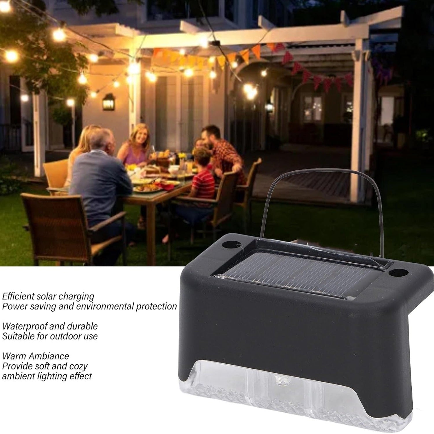 4-Piece Solar Waterproof Garden, Stair & Railing Lights - Shivani Jaswal 4-Piece Solar Waterproof Garden, Stair & Railing Lights