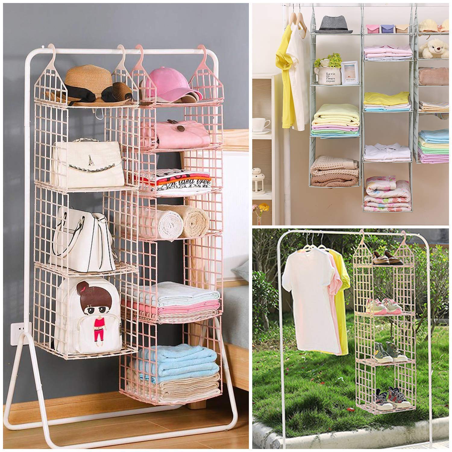 Multipurpose 5 Layer Folding Clothes Storage Racks||Closet for Students Wardrobe Shelves Socks, Scarf, t-Shirt, etc||Hanging Organizer Storage Holders & Racks - Shivani Jaswal Multipurpose 5 Layer Folding Clothes Storage Racks||Closet for Students Wardrobe Shelves Socks, Scarf, t-Shirt, etc||Hanging Organizer Storage Holders & Racks