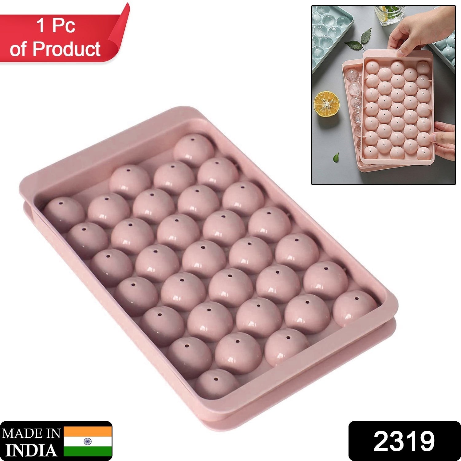 Plastic Round BPA Free Reusable Ice Cube Ice Ball Mold / Lolli Candy Maker (20x12cm) - Shivani Jaswal Plastic Round BPA Free Reusable Ice Cube Ice Ball Mold / Lolli Candy Maker (20x12cm)