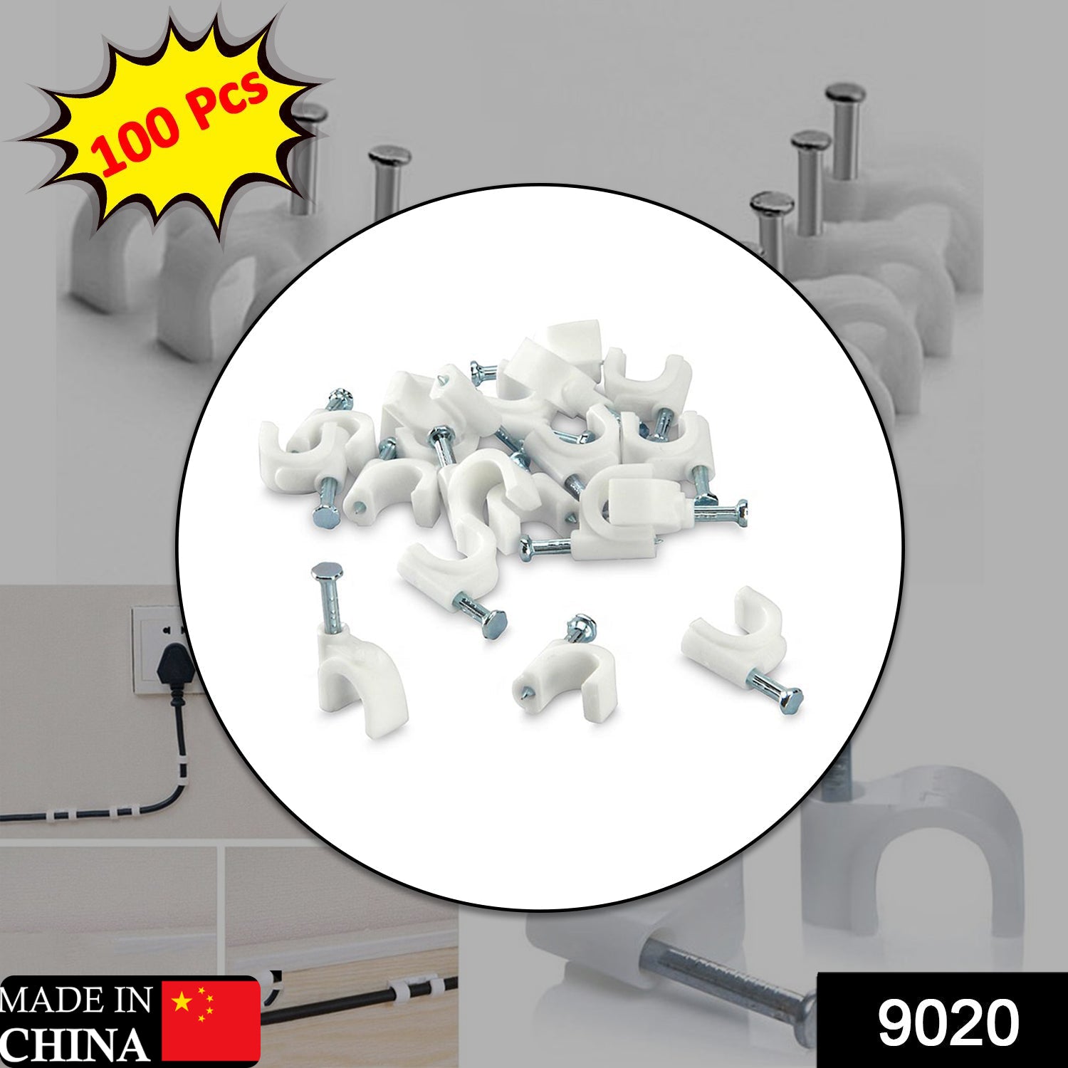 100 Pc 6 MM Cable Clip used in all kinds of wires to make them stuck and holded in walls etc. - Shivani Jaswal 100 Pc 6 MM Cable Clip used in all kinds of wires to make them stuck and holded in walls etc.