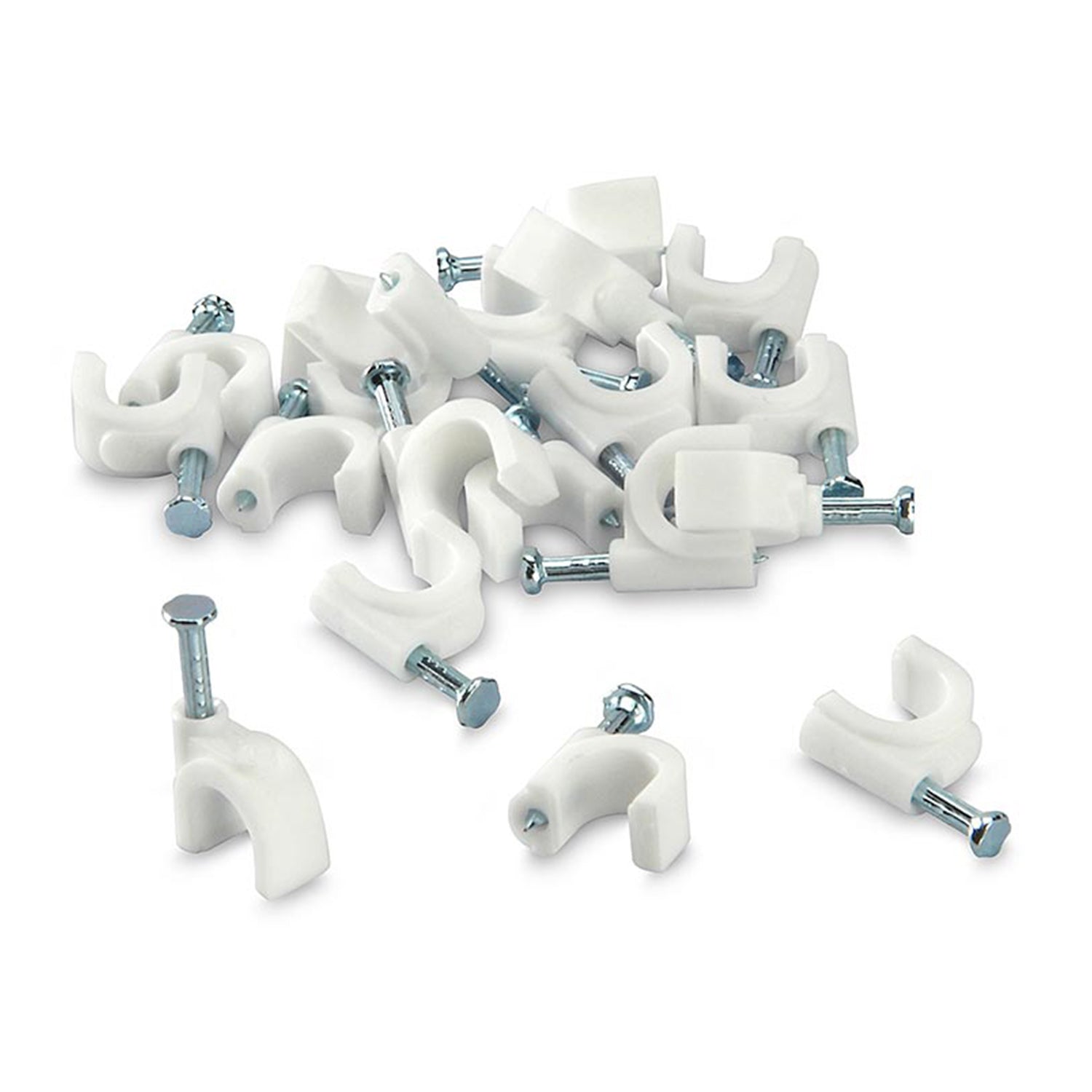 100 Pc 6 MM Cable Clip used in all kinds of wires to make them stuck and holded in walls etc. - Shivani Jaswal 100 Pc 6 MM Cable Clip used in all kinds of wires to make them stuck and holded in walls etc.