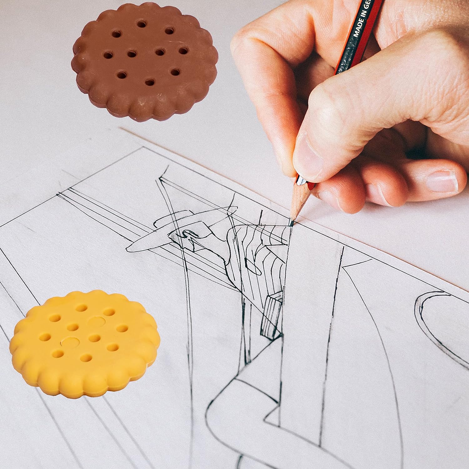 Biscuit-Shaped Erasers | Fun Rubber Stationery for Kids | Creative Birthday Gift Toy (6 Pcs Set) - Shivani Jaswal Biscuit-Shaped Erasers | Fun Rubber Stationery for Kids | Creative Birthday Gift Toy (6 Pcs Set)