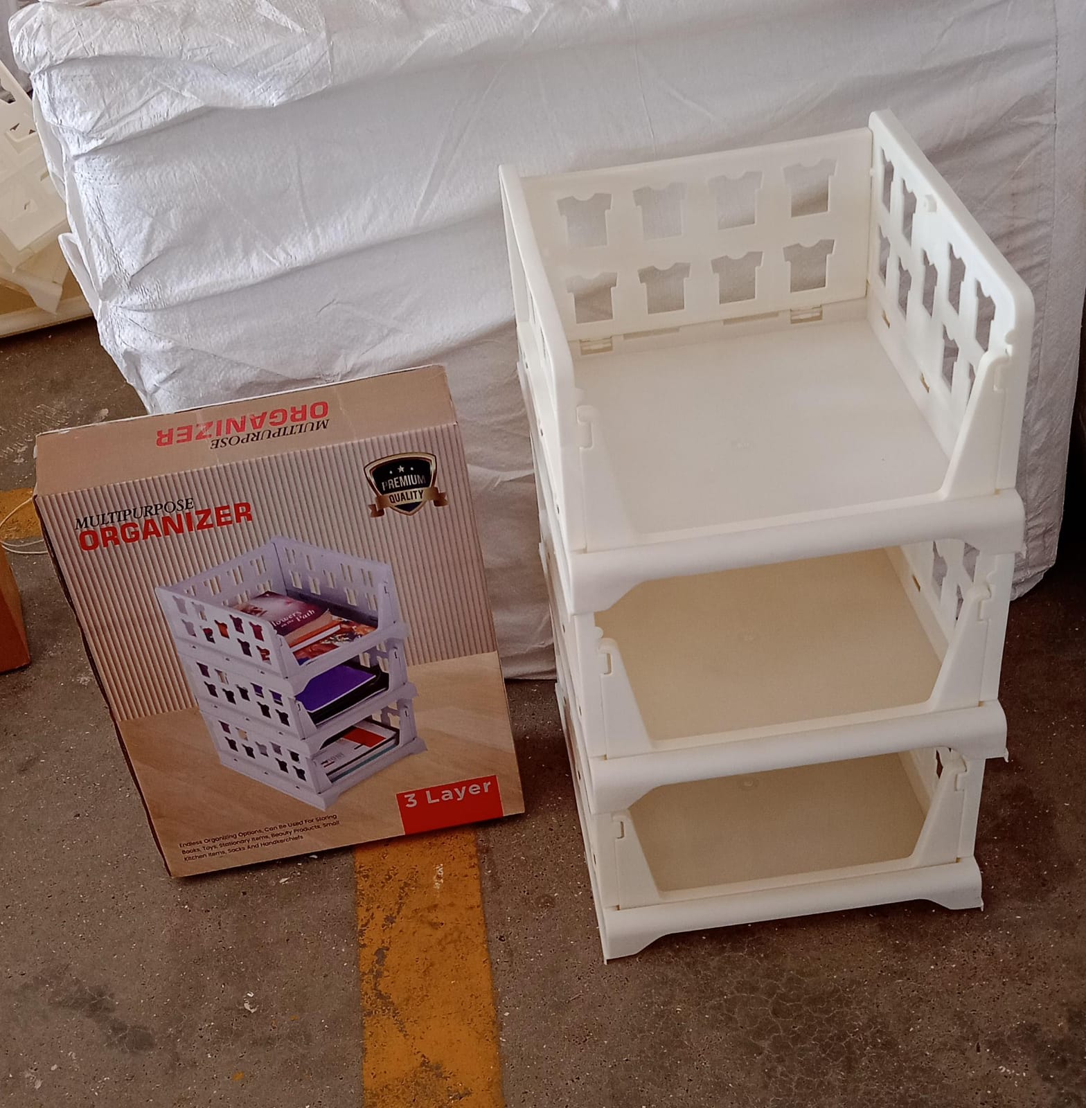 3 Layer Stackable Multifunctional Storage,for Clothes Foldable Drawer Shelf Basket Utility Cart Rack Storage Organizer Cart for Kitchen, Pantry Closet, Bedroom, Bathroom, Laundry(3 Layer 1 Pc) - Shivani Jaswal 3 Layer Stackable Multifunctional Storage,for Clothes Foldable Drawer Shelf Basket Utility Cart Rack Storage Organizer Cart for Kitchen, Pantry Closet, Bedroom, Bathroom, Laundry(3 Layer 1 Pc)