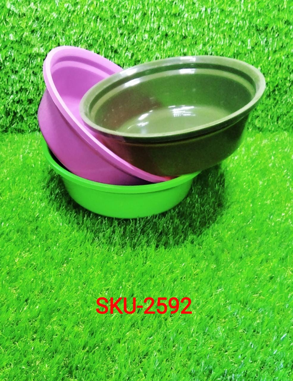 Household Storage Plastic Round Bowl / Tub / Basket / Bucket set - Pack of 3 - Shivani Jaswal Household Storage Plastic Round Bowl / Tub / Basket / Bucket set - Pack of 3