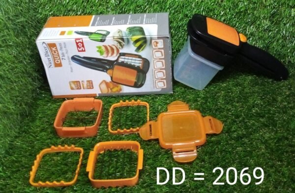5 In 1 Nicer Dicer used for cutting and shredding of various types of food stuff in all kitchen purposes.