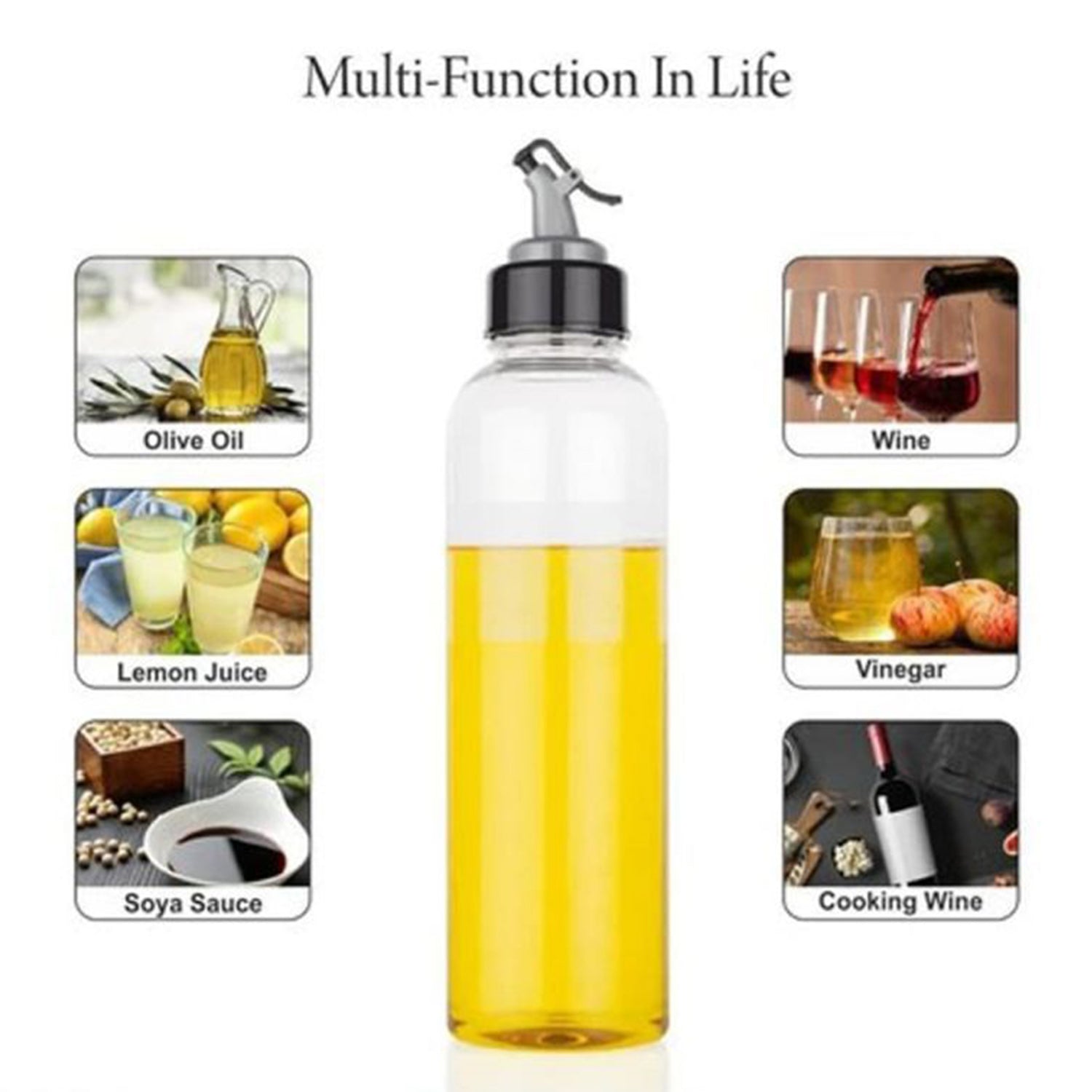 1ltr Plastic Oil Dispenser With Lid - Clear, Drip Free Spout, Controlled Use. - Shivani Jaswal 1ltr Plastic Oil Dispenser With Lid - Clear, Drip Free Spout, Controlled Use.
