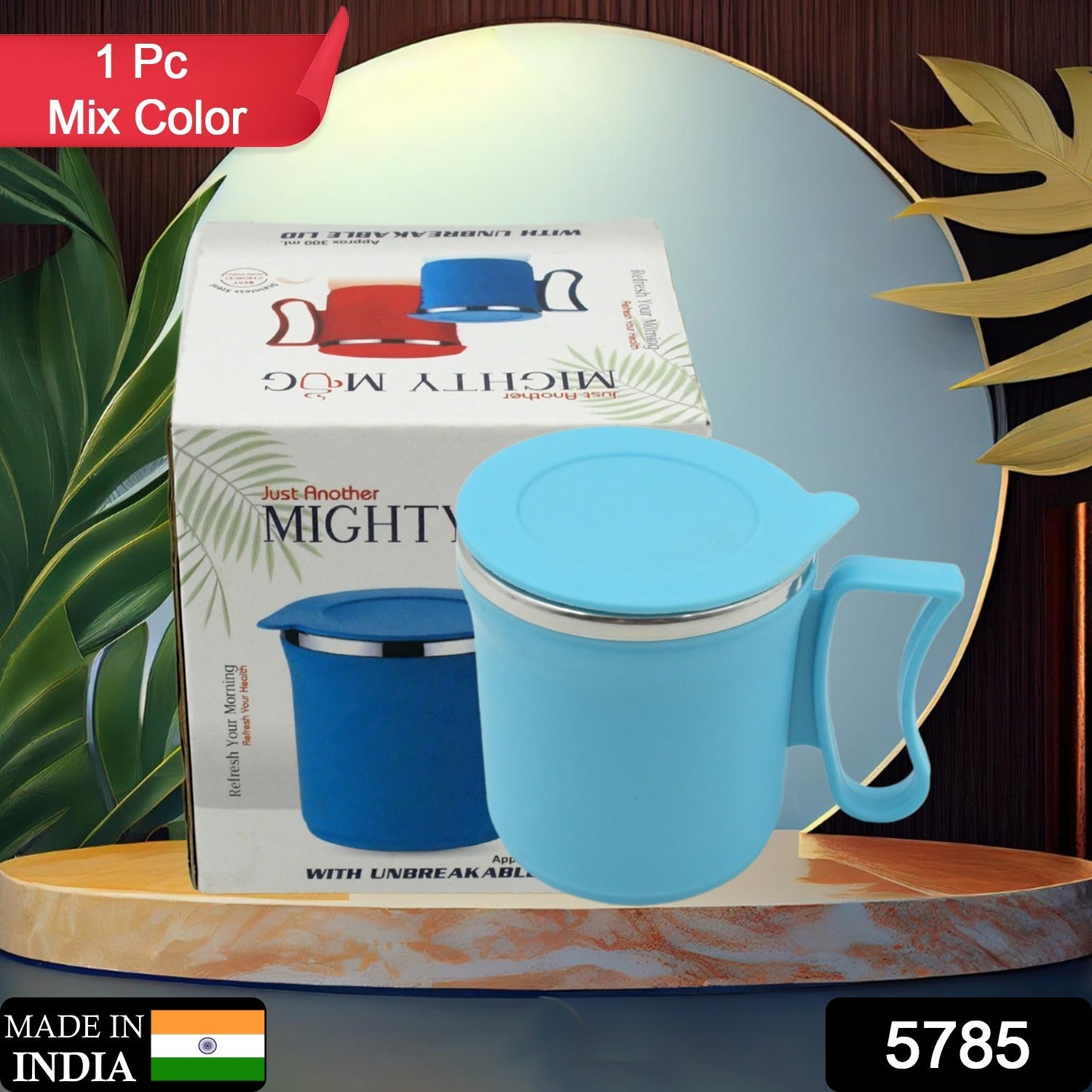 300ml Stainless Steel Mug: Insulated, Leakproof Lid, Hot/Cold Drinks (Mix Color) - Shivani Jaswal 300ml Stainless Steel Mug: Insulated, Leakproof Lid, Hot/Cold Drinks (Mix Color)