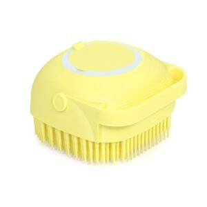 SILICONE MASSAGE BATH BODY BRUSH WITH SHAMPOO DISPENSER, SCRUBBER
