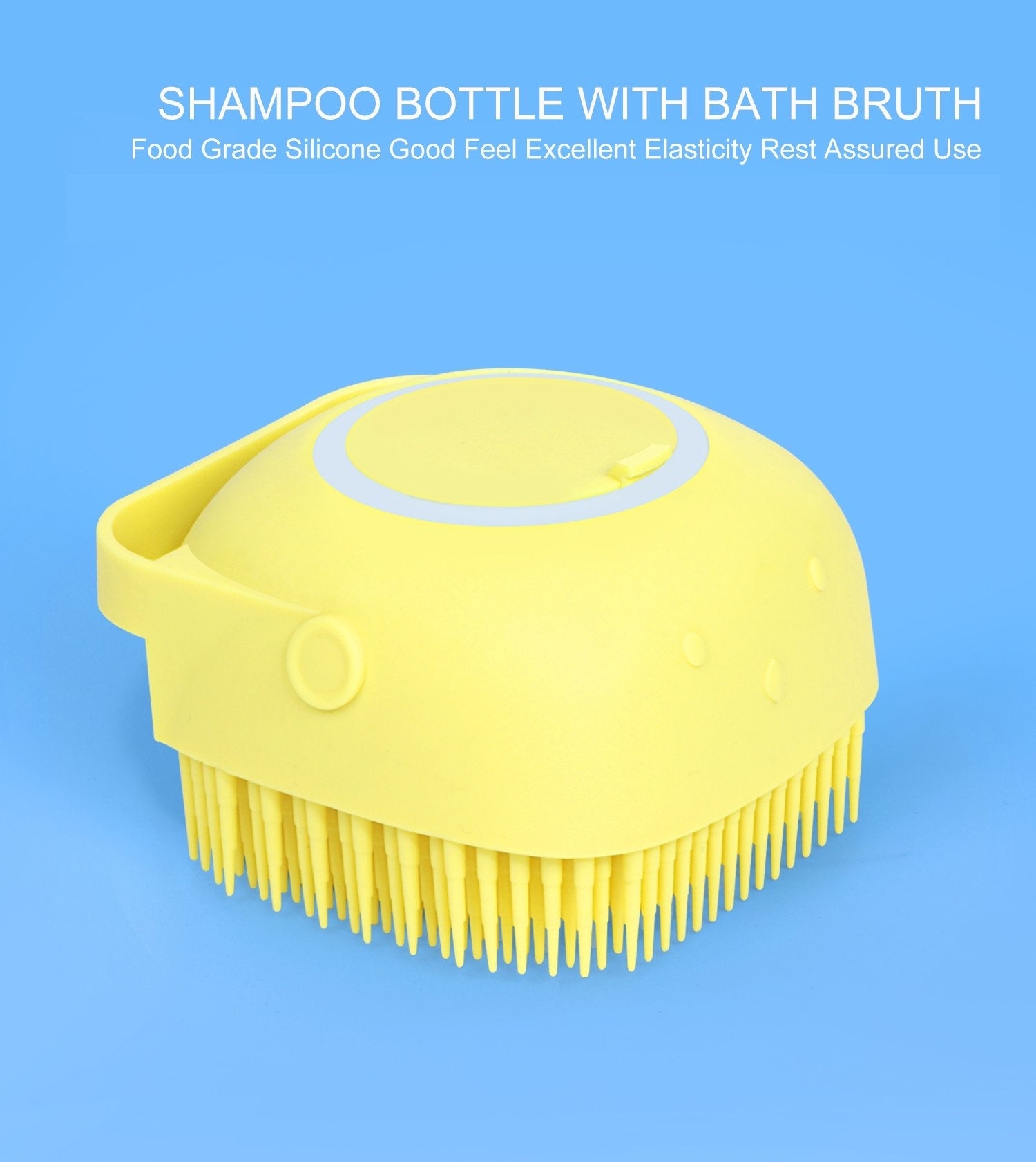 Silicone Massage Bath Body Brush Soft Bristle With Shampoo Dispenser - Shivani Jaswal Silicone Massage Bath Body Brush Soft Bristle With Shampoo Dispenser